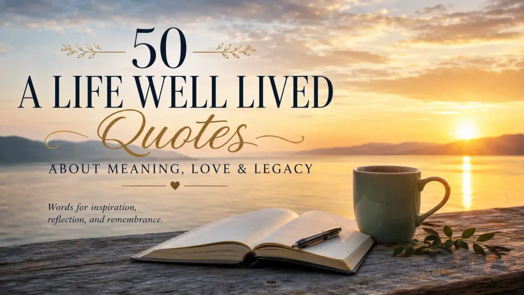 A Life Well Lived Quotes