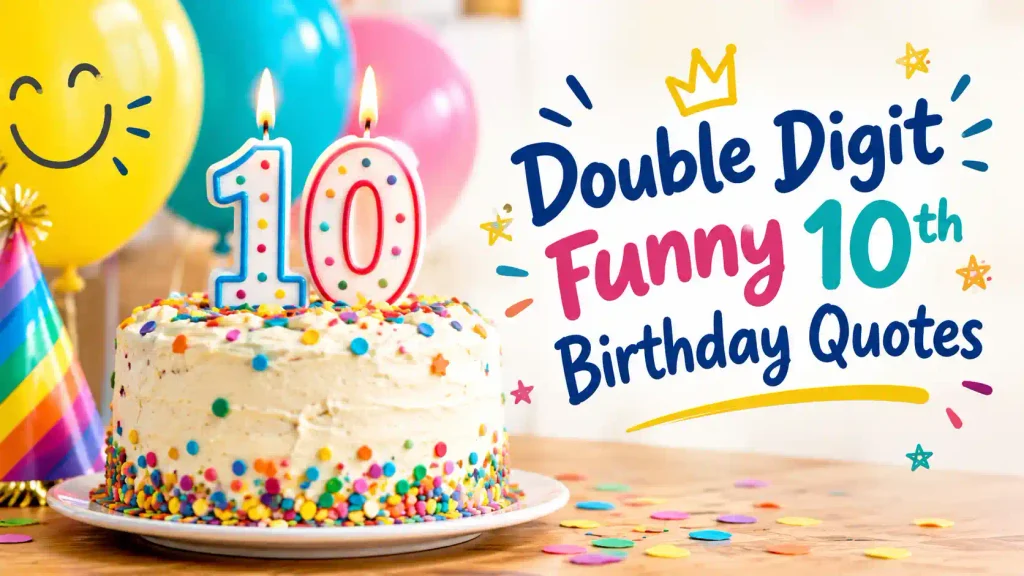 Double Digit Funny 10th Birthday Quotes