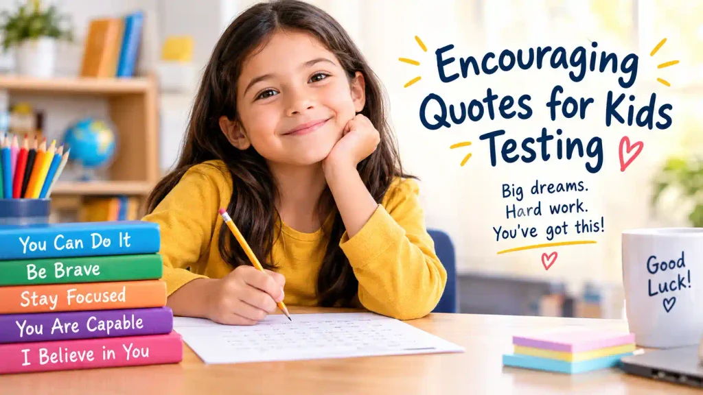 Encouraging Quotes for Kids Testing
